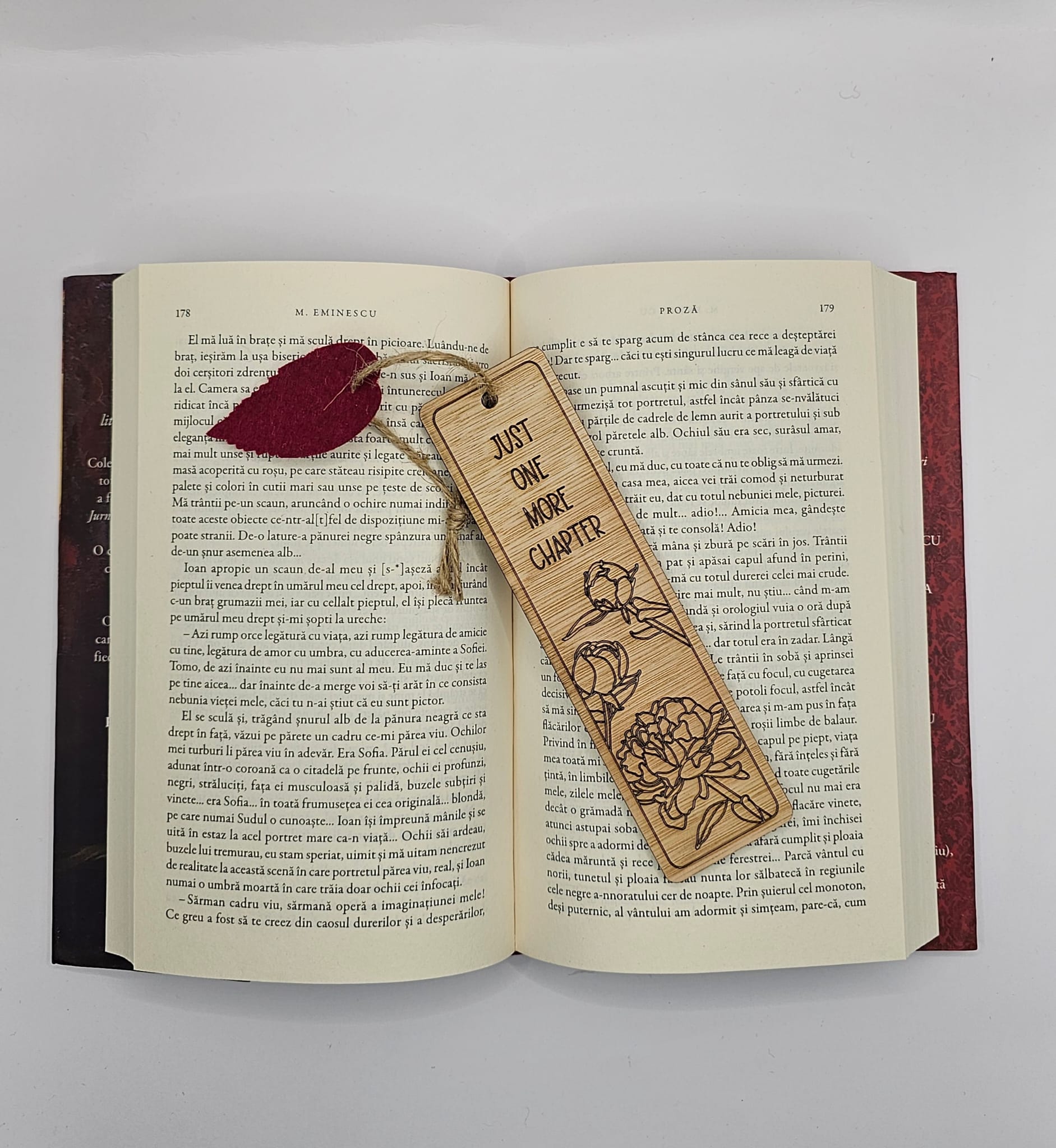 Semn de carte din lemn gravat Semn de carte din lemn gravat