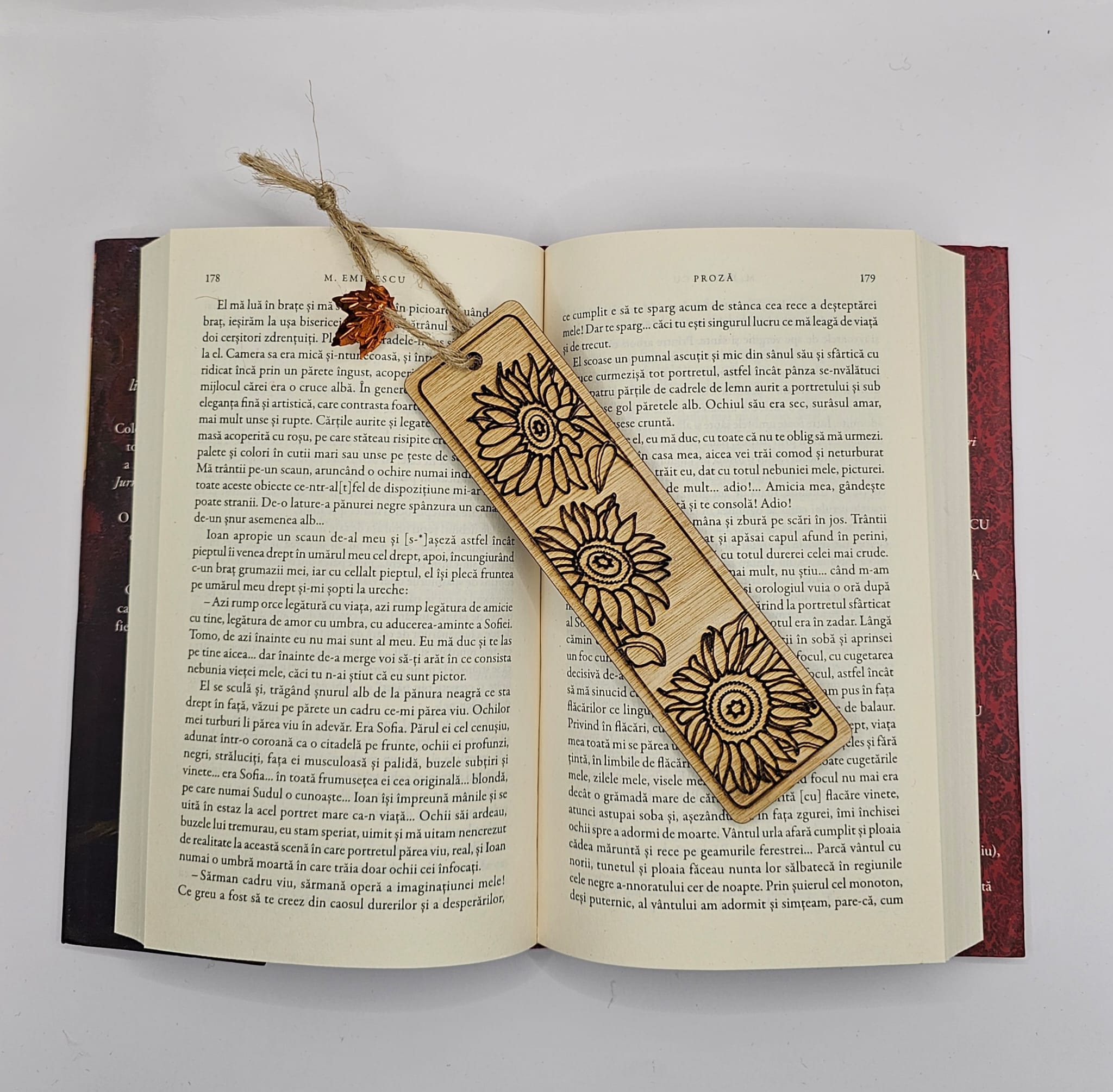 Semn de carte din lemn gravat Semn de carte din lemn gravat