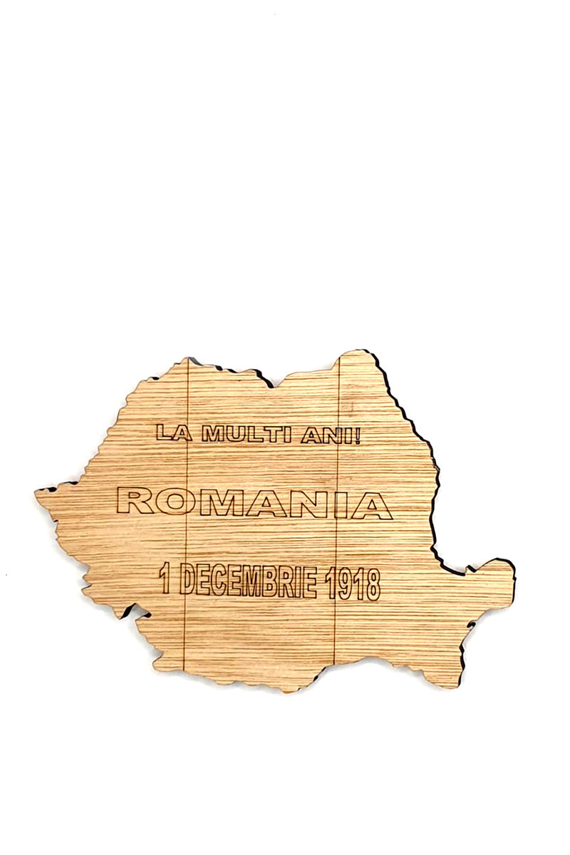 Magnet harta României, gravată cu 1 Decembrie 1918 Magnet harta României, gravată cu 1 Decembrie 1918