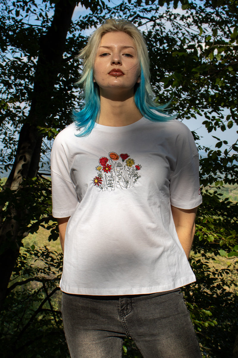 Tricou Damă, model Câmp cu Maci Tricou Damă, model Câmp cu Maci