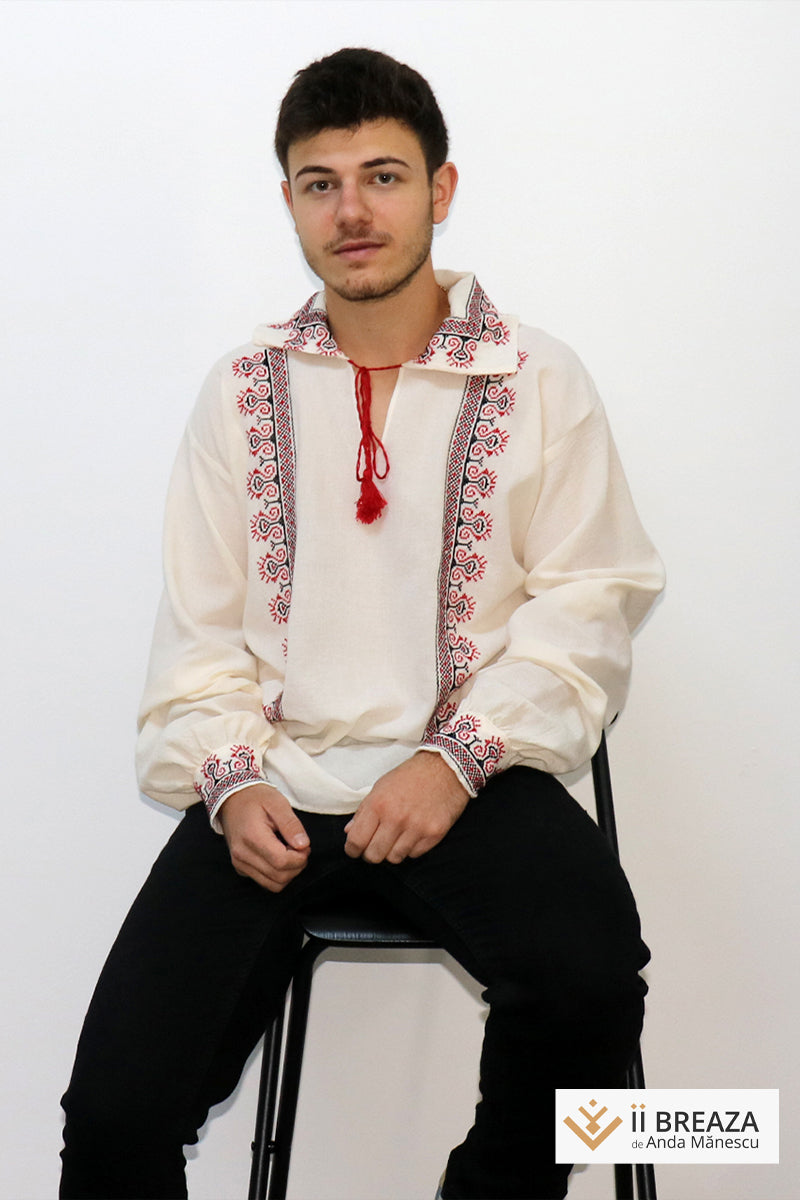 Cămașă Bărbătească Tradițională, model Crestele de Breaza Cămașă Bărbătească Tradițională, model Crestele de Breaza