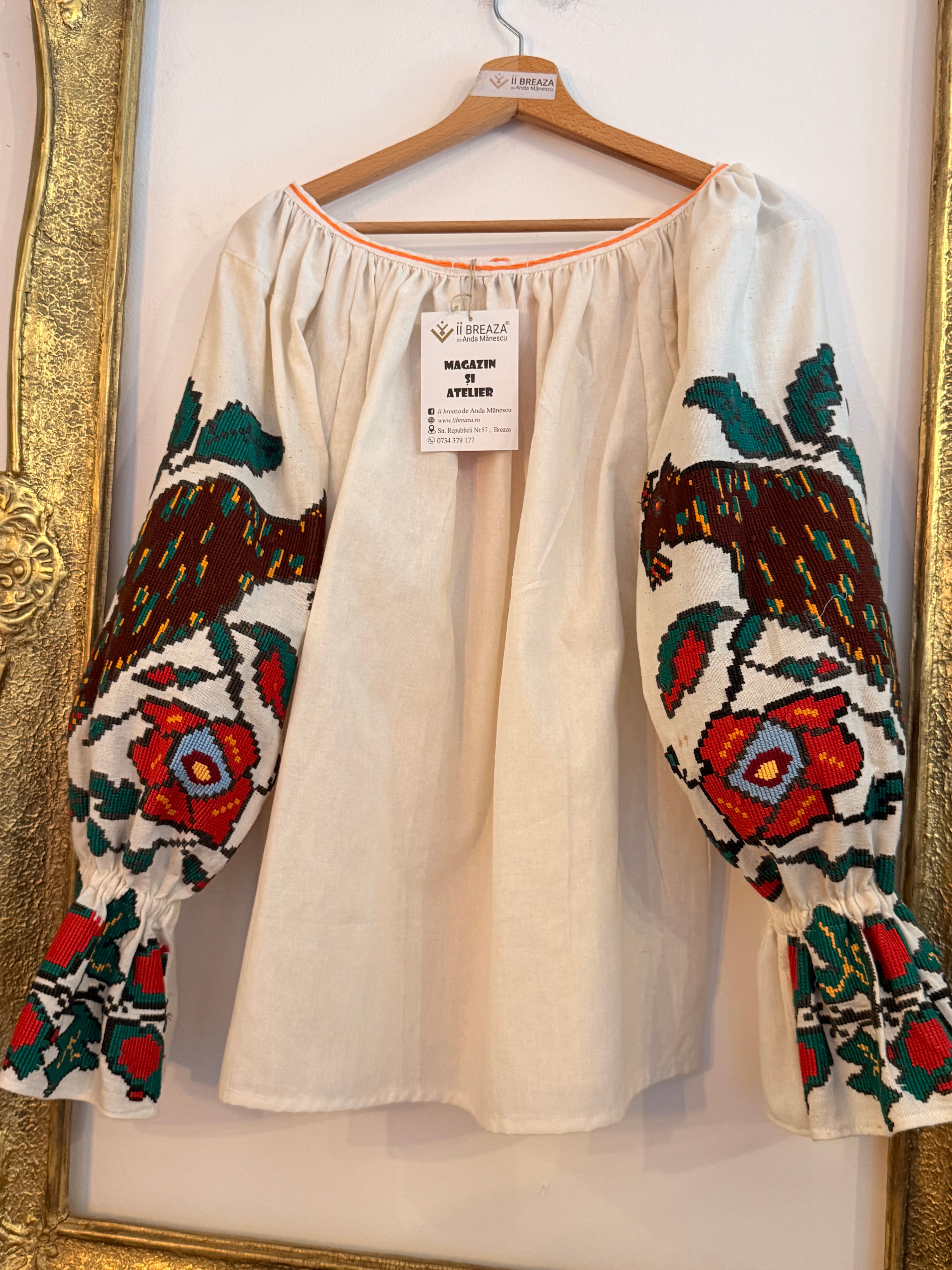 Bluză cu mâneci vintage - Natura