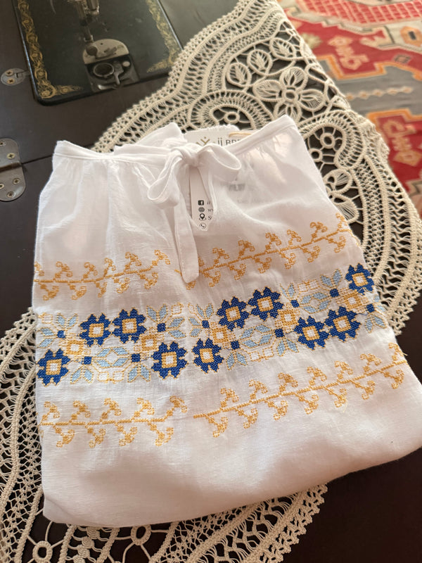 Bluză gen ie, model Multicolorul