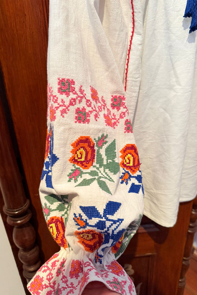 Bluză vintage, motive florale