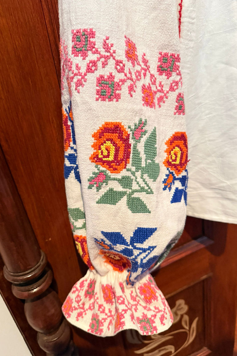 Bluză vintage, motive florale