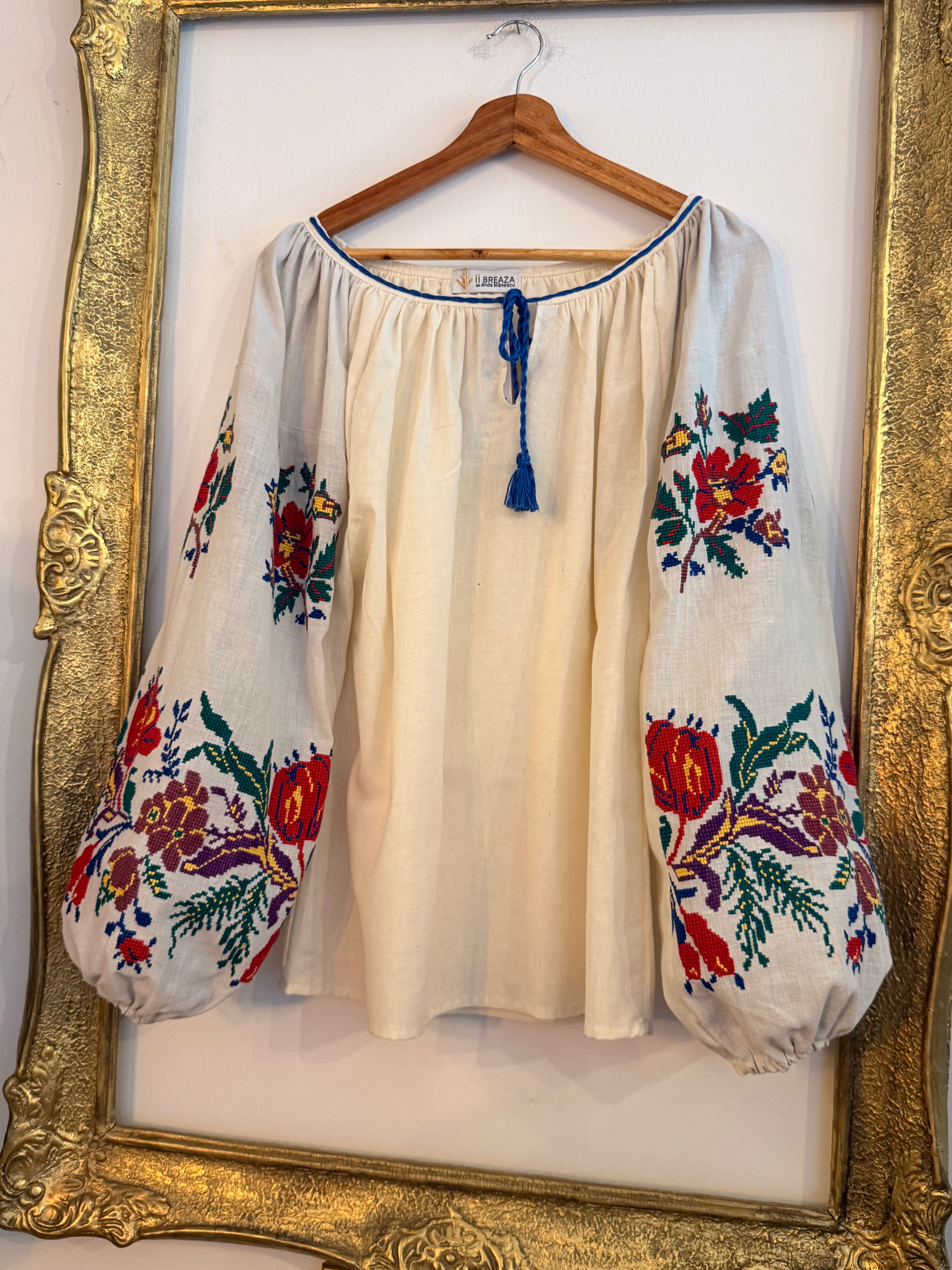 Bluză cu mâneci vintage - Natura