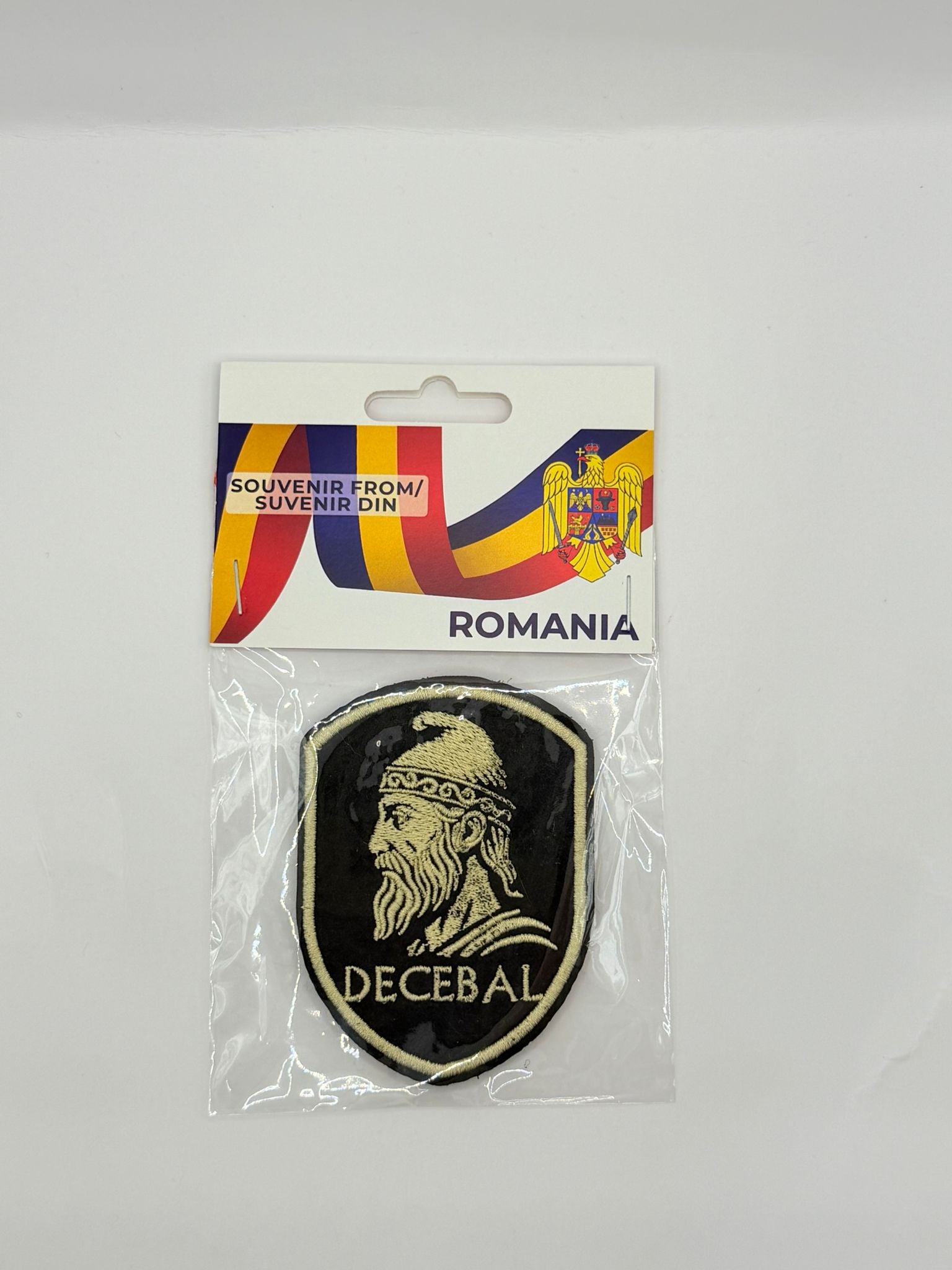Emblema/ Patch brodată, cu folie adezivă -  Decebal