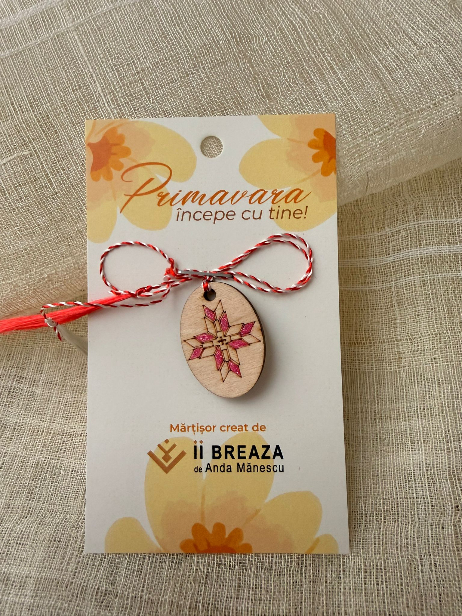 Mărțișor gravat cu simboluri – Abundență, Noroc, Iubire