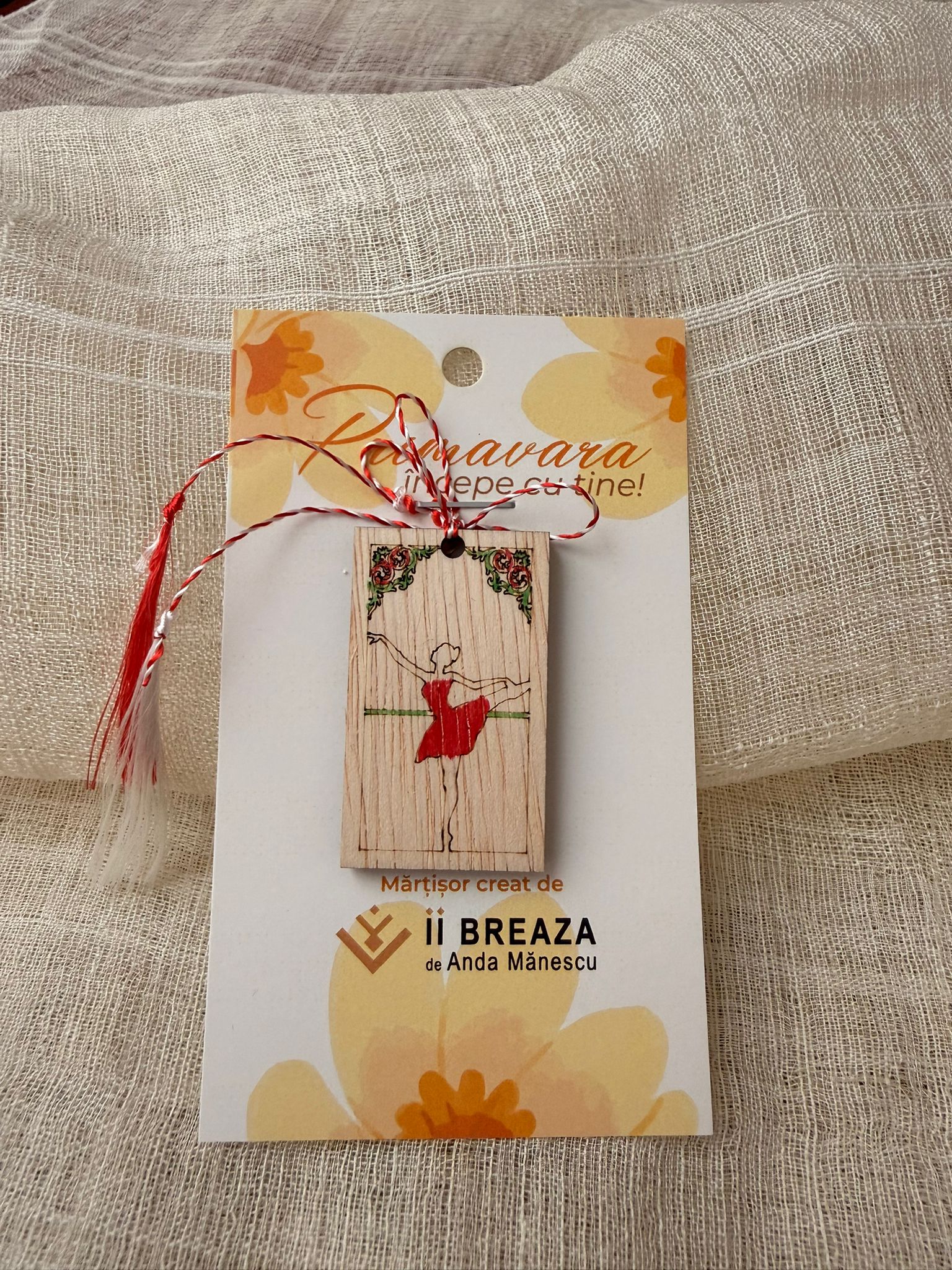 Mărțișor Balerină – simbol al grației, echilibrului și frumuseții în mișcare.