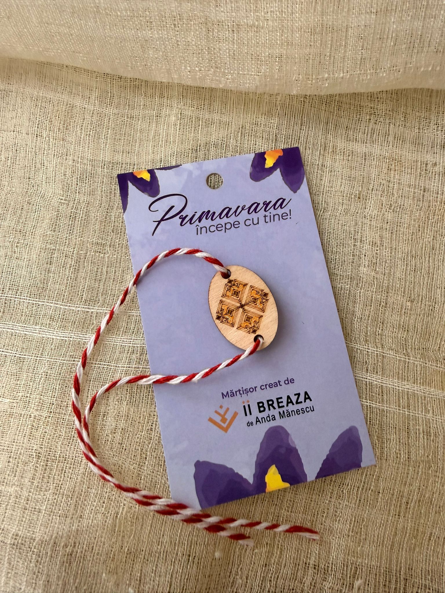 Brățară / Mărțișor gravat cu simboluri – Abundență, Noroc, Iubire