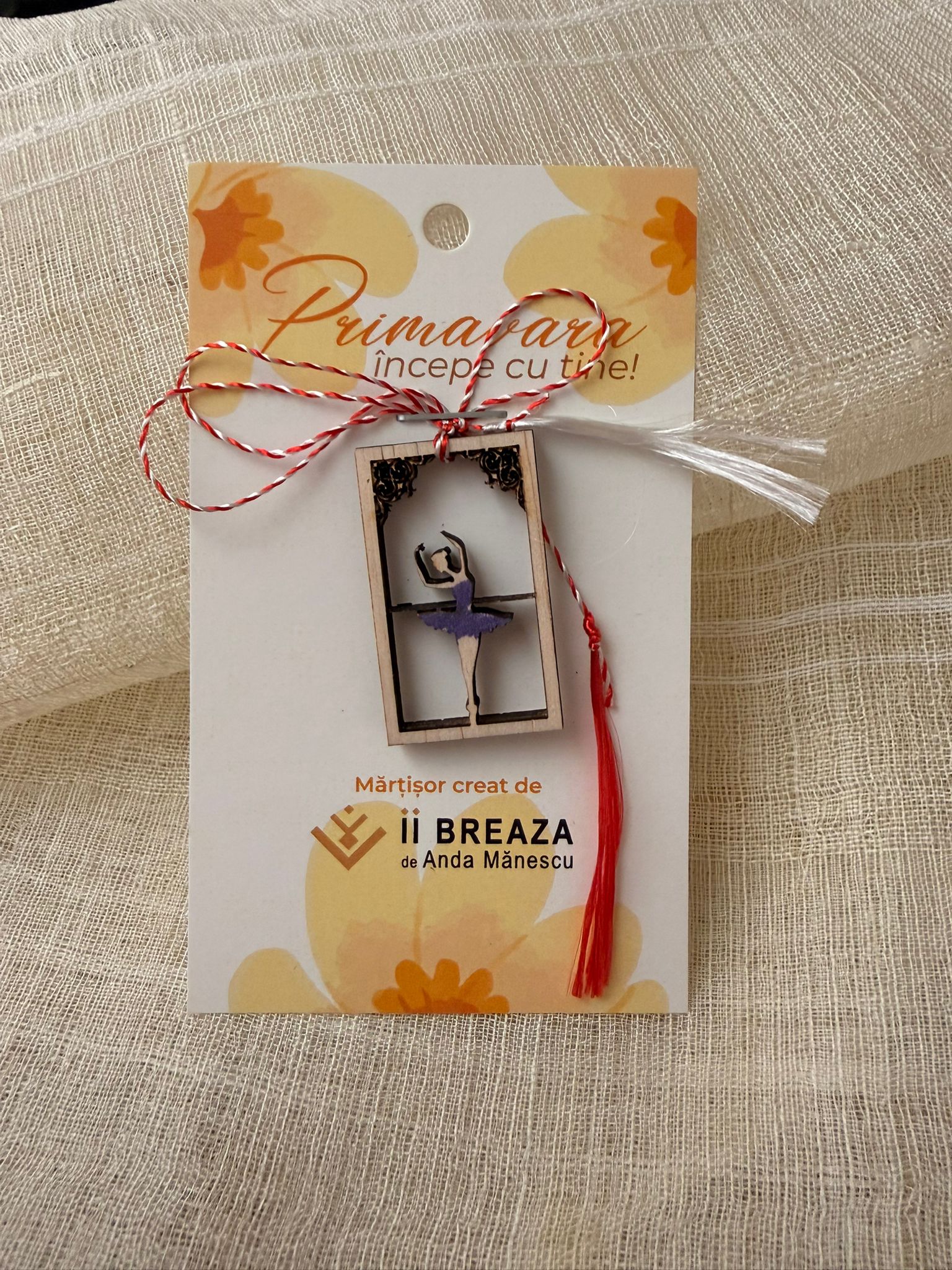 Mărțișor Balerină – simbol al grației, echilibrului și frumuseții în mișcare.