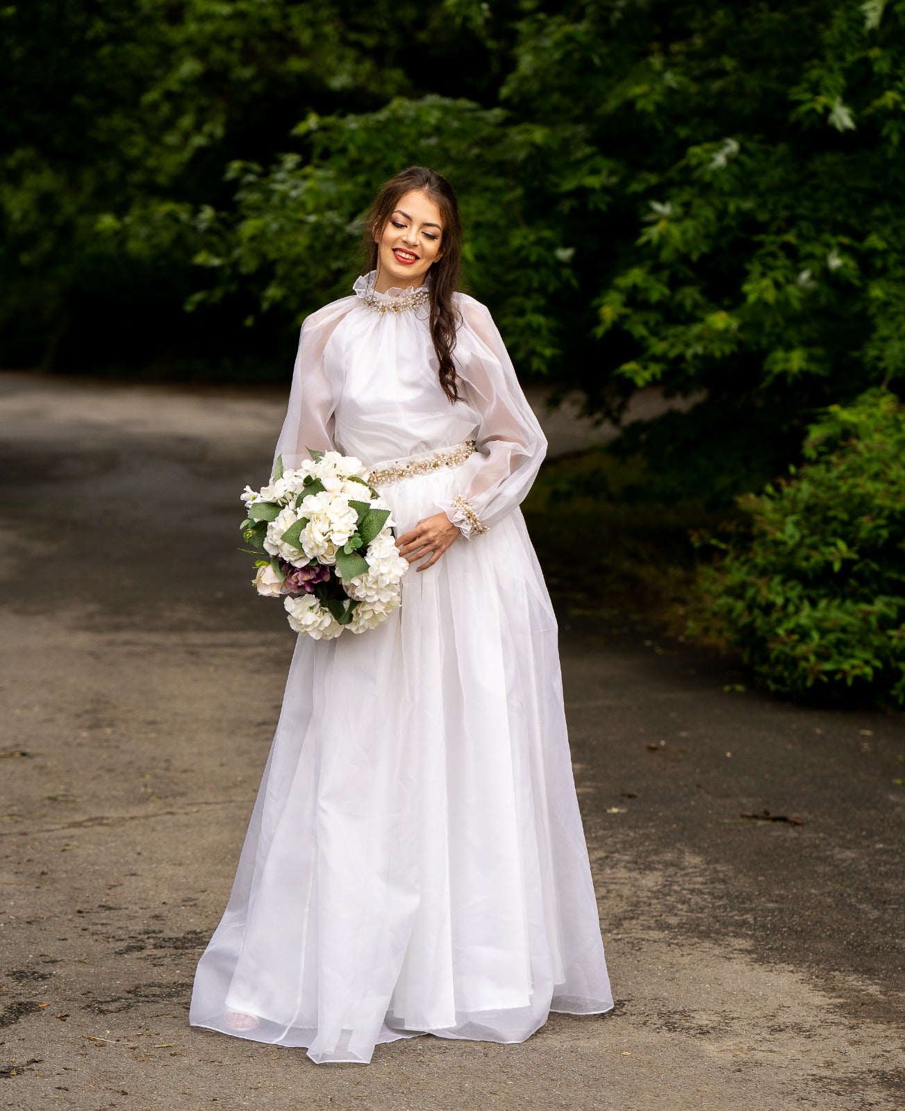 Rochie de mireasă din mătase naturală - ”Legământ”