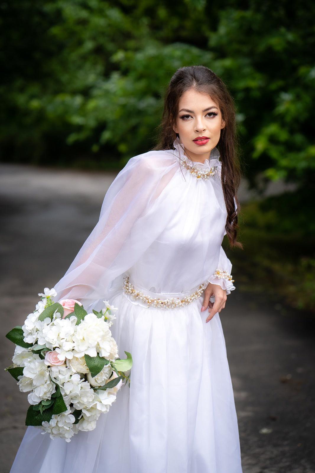 Rochie de mireasă din mătase naturală - ”Legământ”