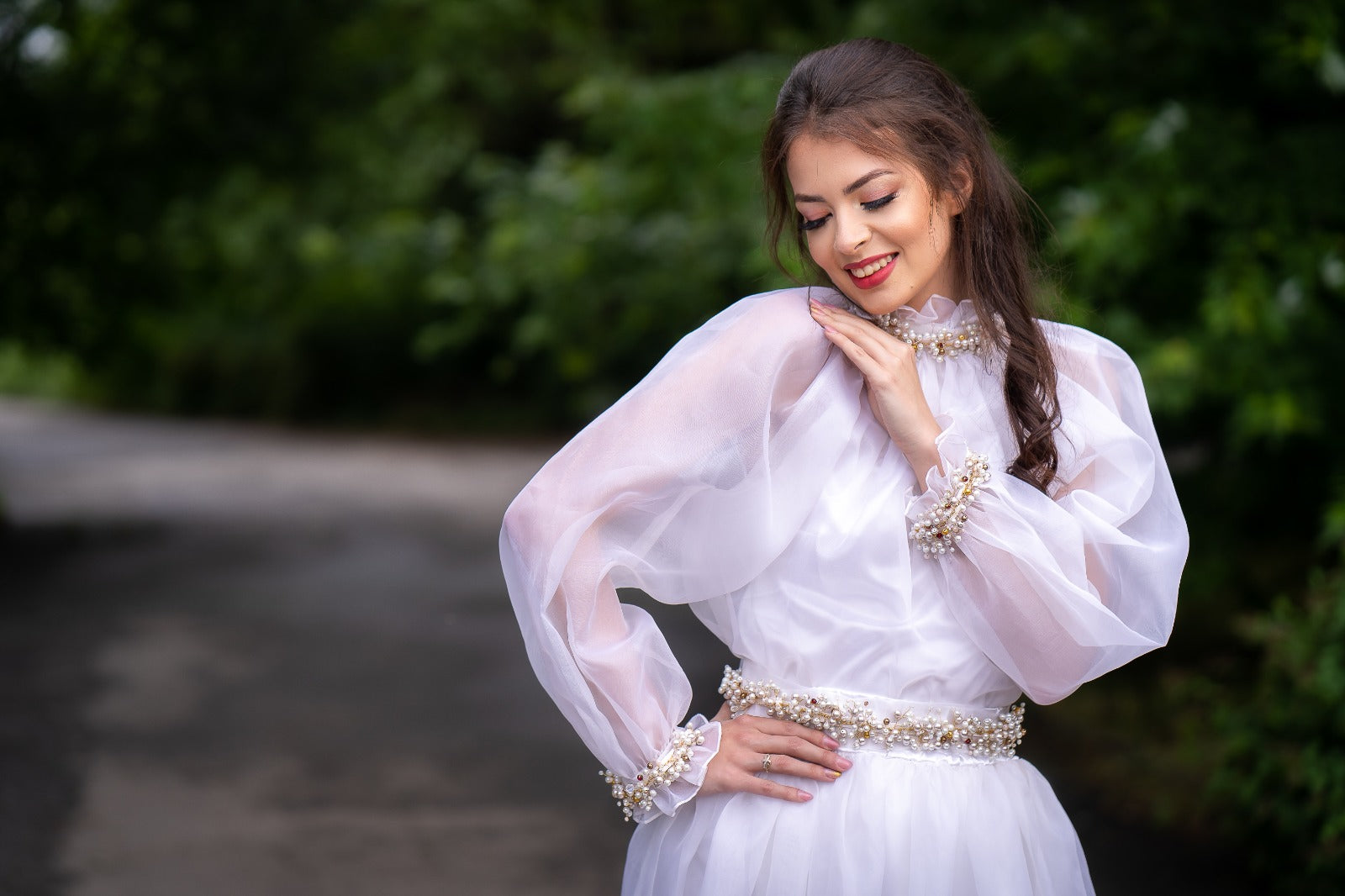 Rochie de mireasă din mătase naturală - ”Legământ”