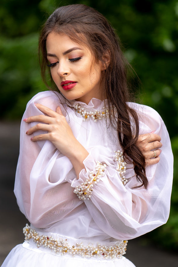 Rochie de mireasă din mătase naturală - ”Legământ”
