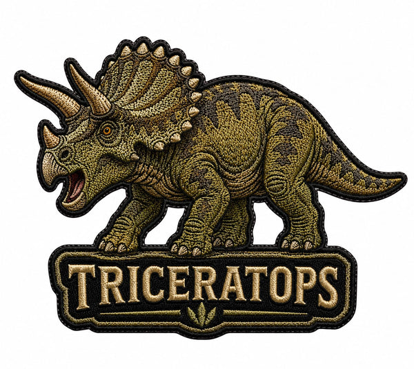 Patch, model dinozaur Triceratops