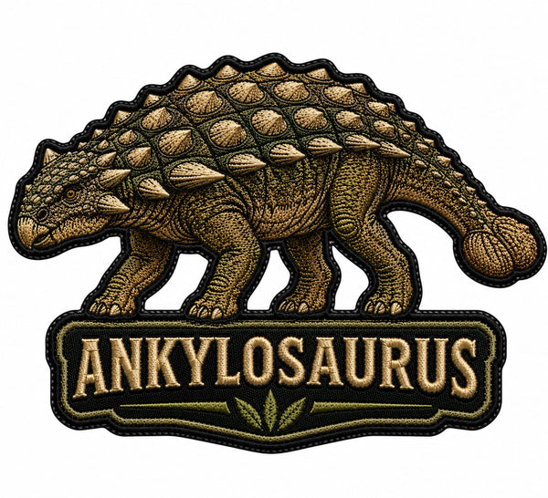 Patch, model dinozaur Ankylosaurus