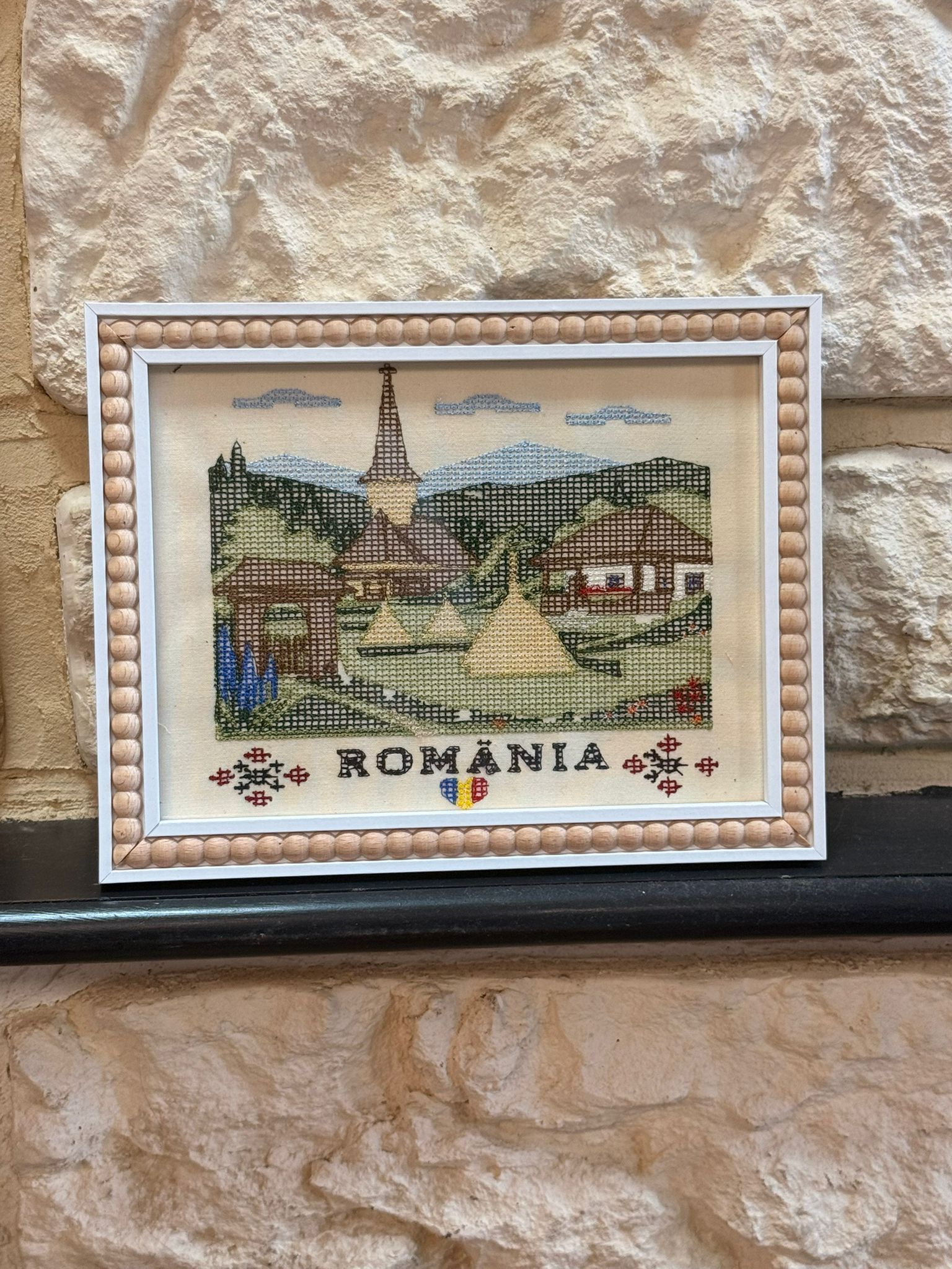 Tablou tip goblen, în spiritul României, model Maramureș