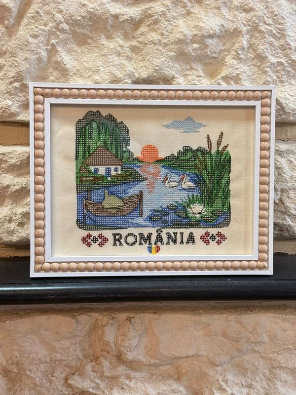 Tablou tip goblen, în spiritul României, model Delta Dunării