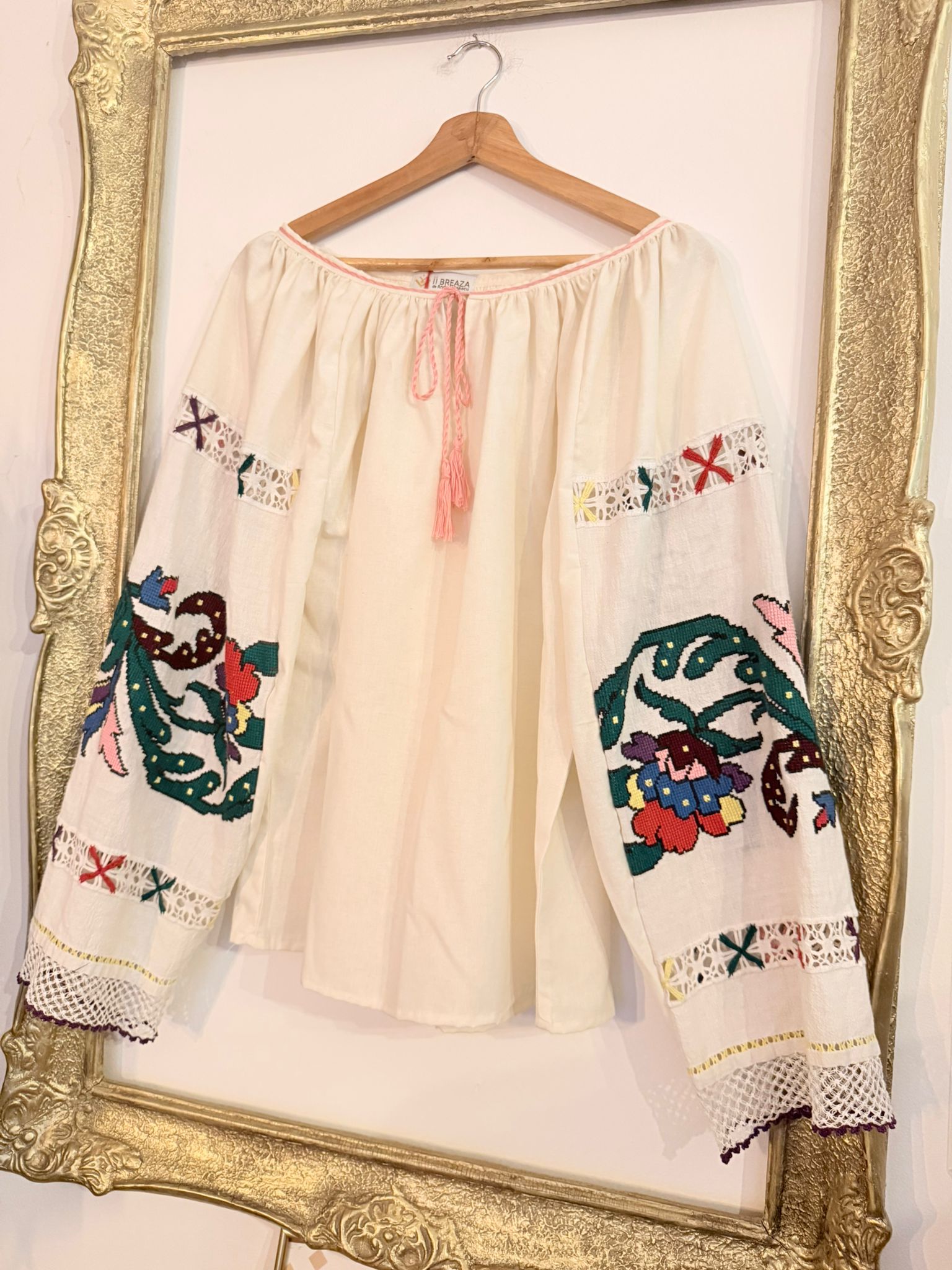 Bluză cu mâneci vintage - Bujor