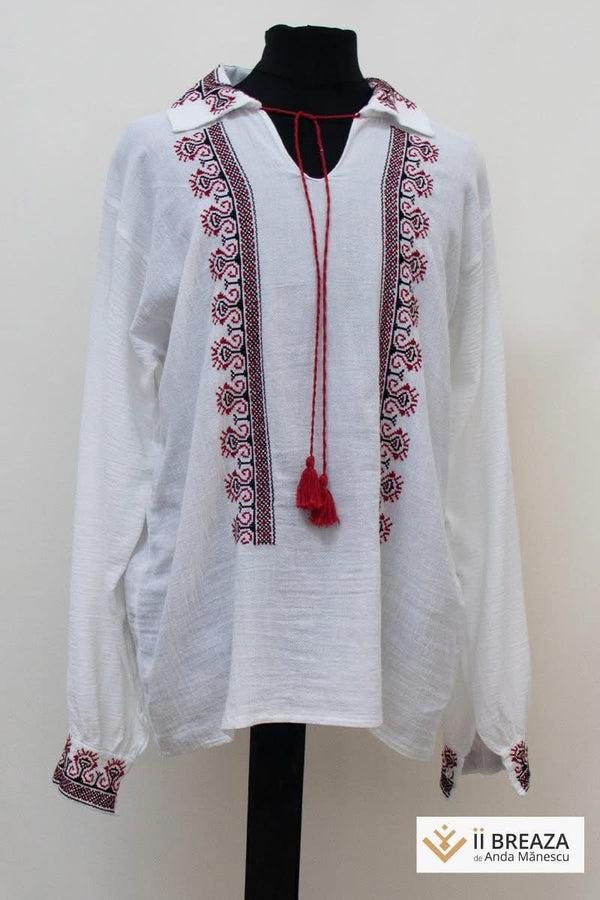 Cămașă Bărbătească Tradițională, model Crestele de Breaza