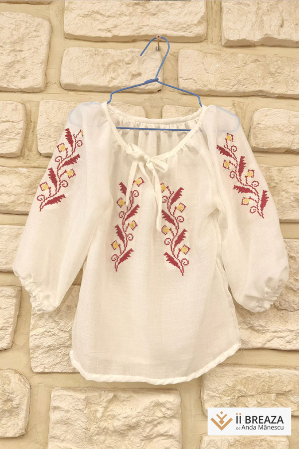 Ie de fetiță - Flori stilizate