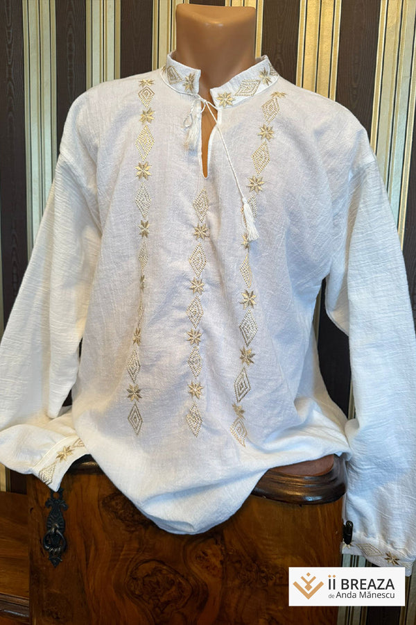 Cămașă Bărbătească Tradițională, model Steaua Carpaților