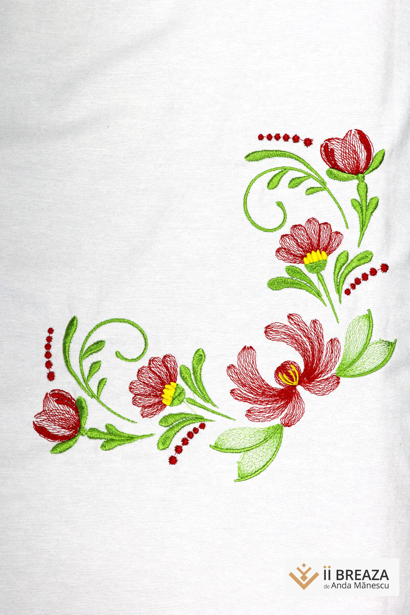 Față de masă cu șervețele, model Nufăr