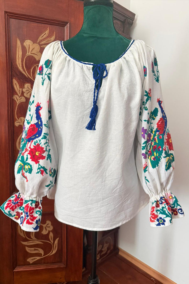 Bluză vintage, motive florale