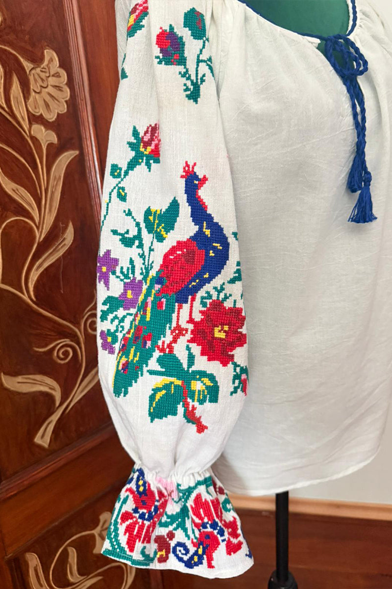 Bluză vintage, motive florale