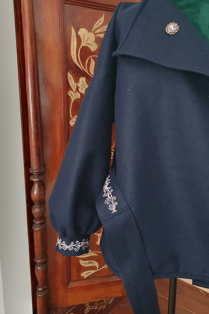 Jachetă Ana -  brodată cu simbol floare, străbună