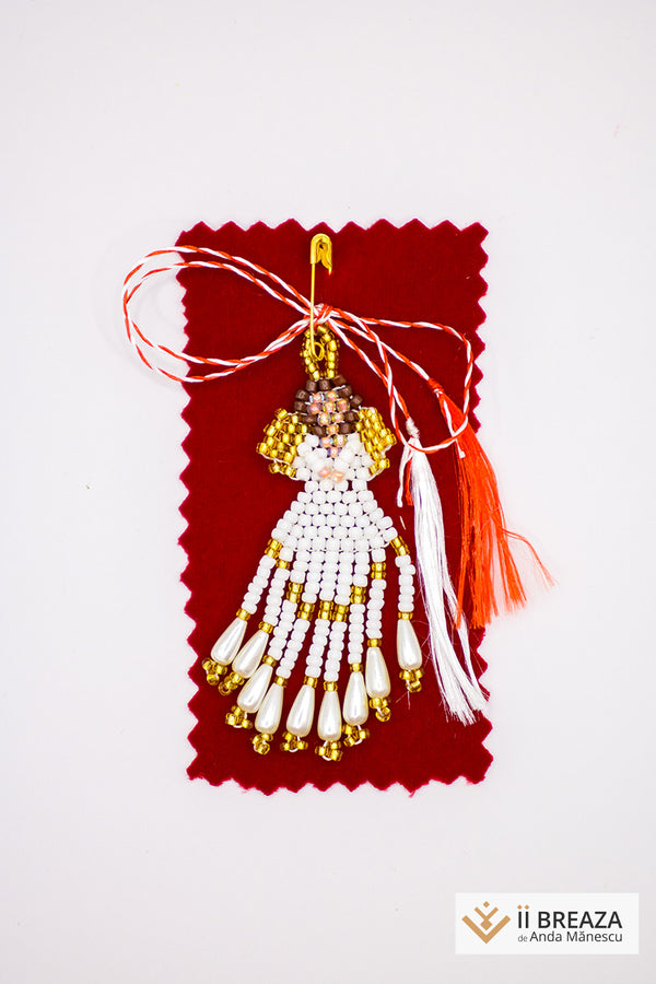 Mărțișor - Îngerași din mărgele