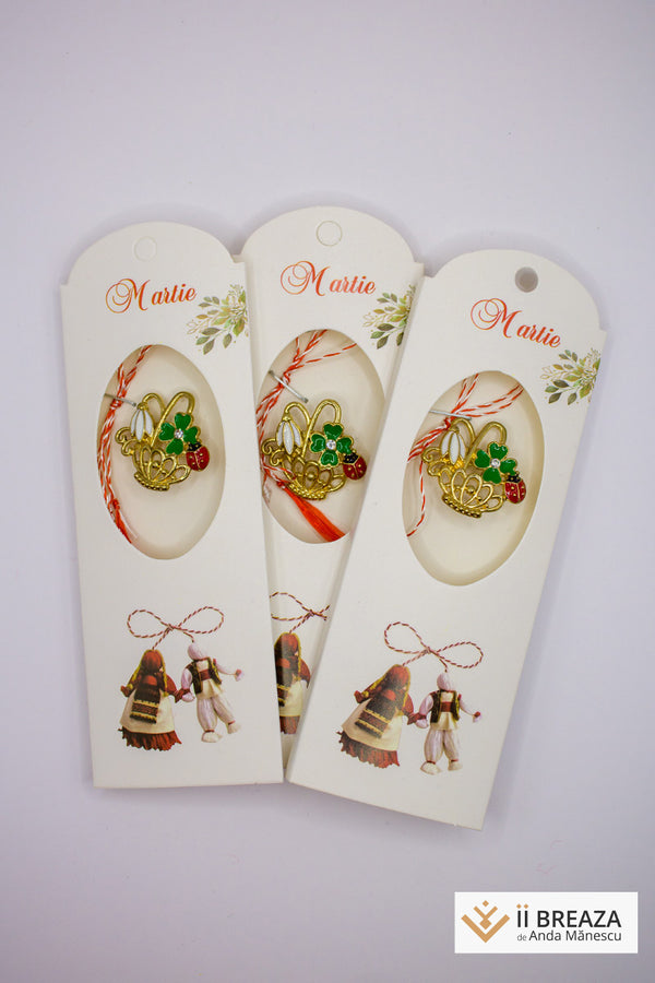 Mărțișor - broșă Ghiocel metalic