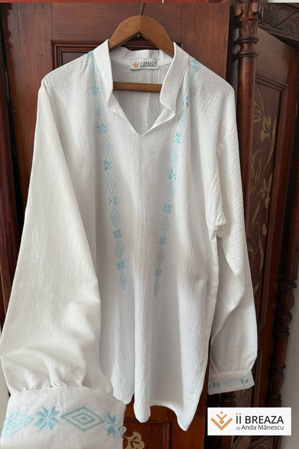 Cămașă Bărbătească Tradițională, model Steaua Carpaților