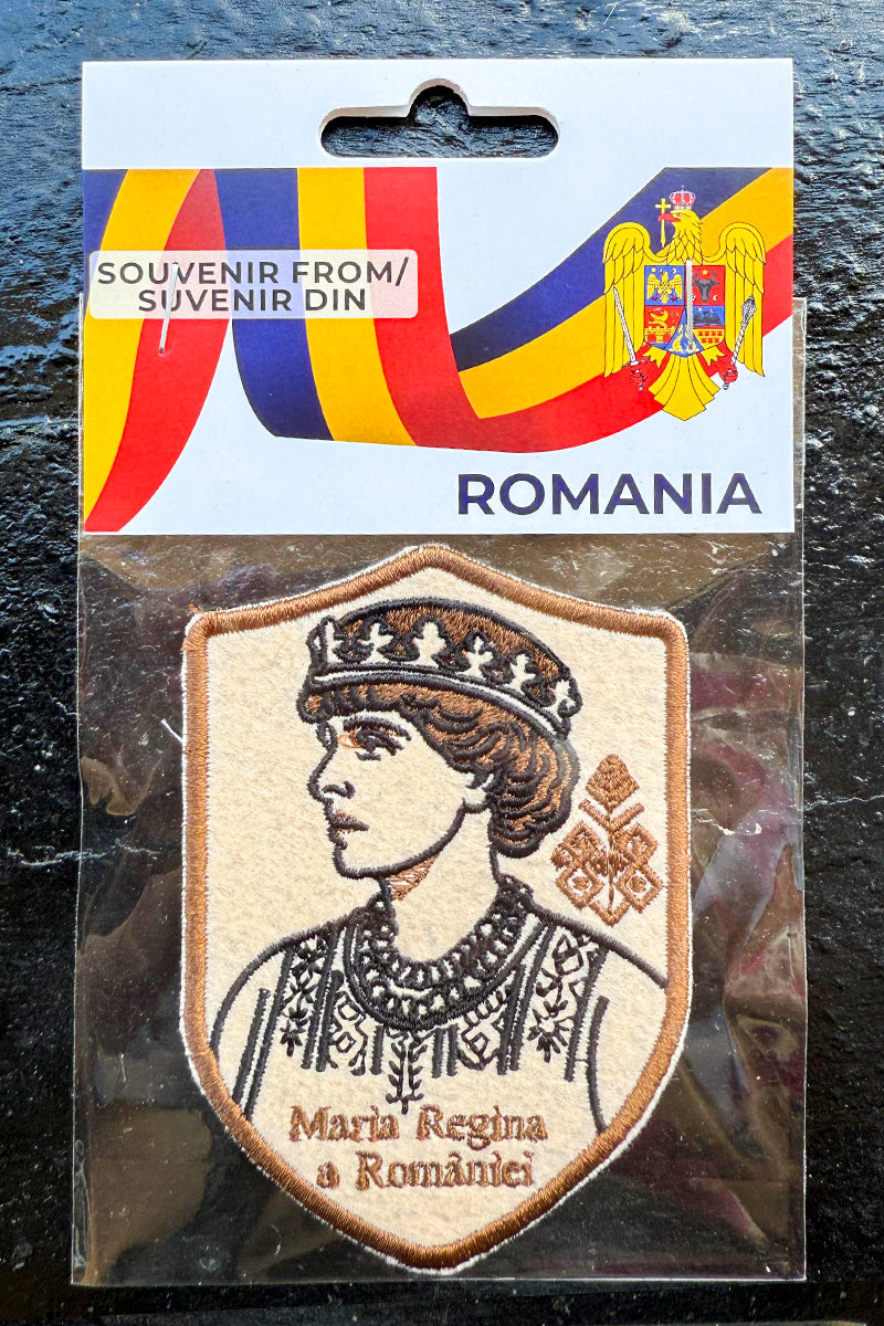 Emblemă / Patch brodată, cu velcro adeziv - Regina Maria