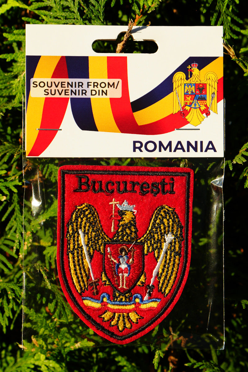 Emblemă / Patch brodată cu velcro adeziv – București