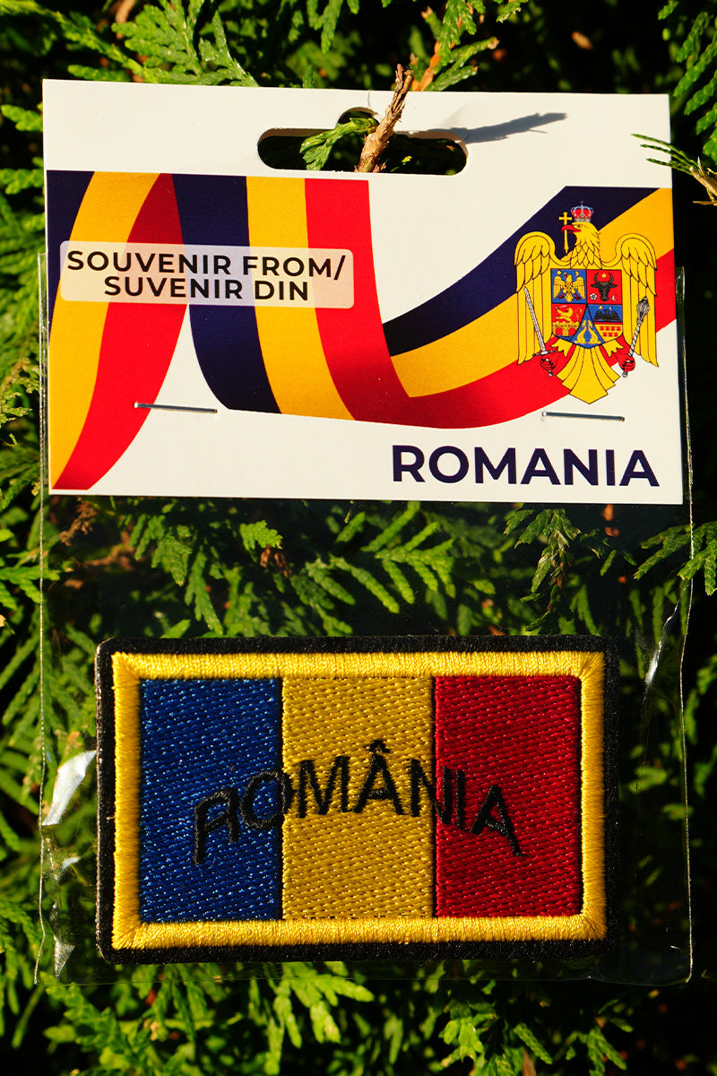 Emblemă / Patch brodată cu velcro adeziv – România