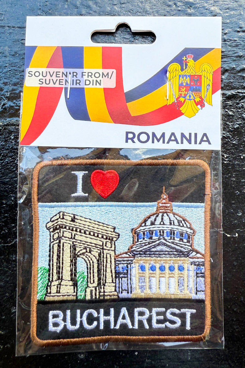 Emblemă / Patch brodată, cu velcro adeziv –  București
