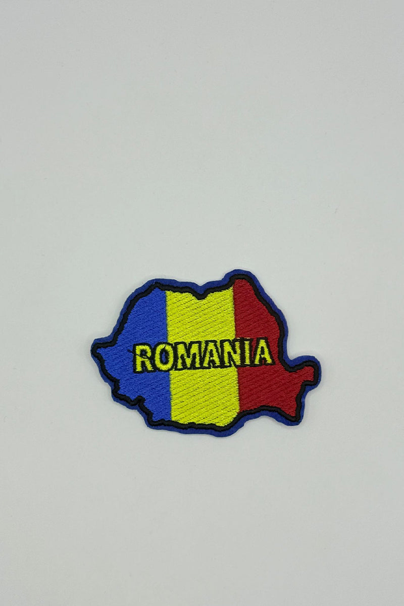 Patch brodat/ Emblemă suvenr România - Hartă