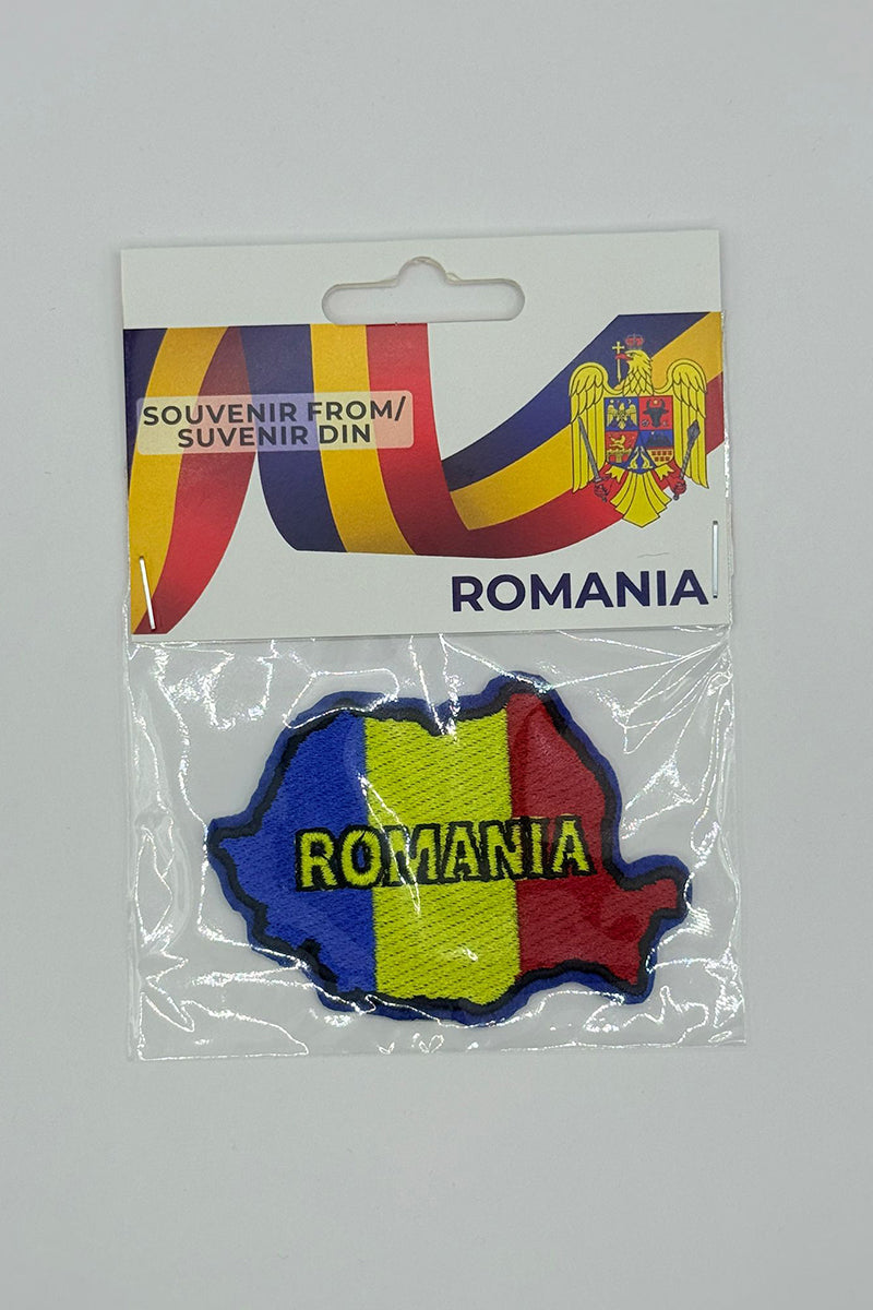 Patch brodat/ Emblemă suvenr România - Hartă