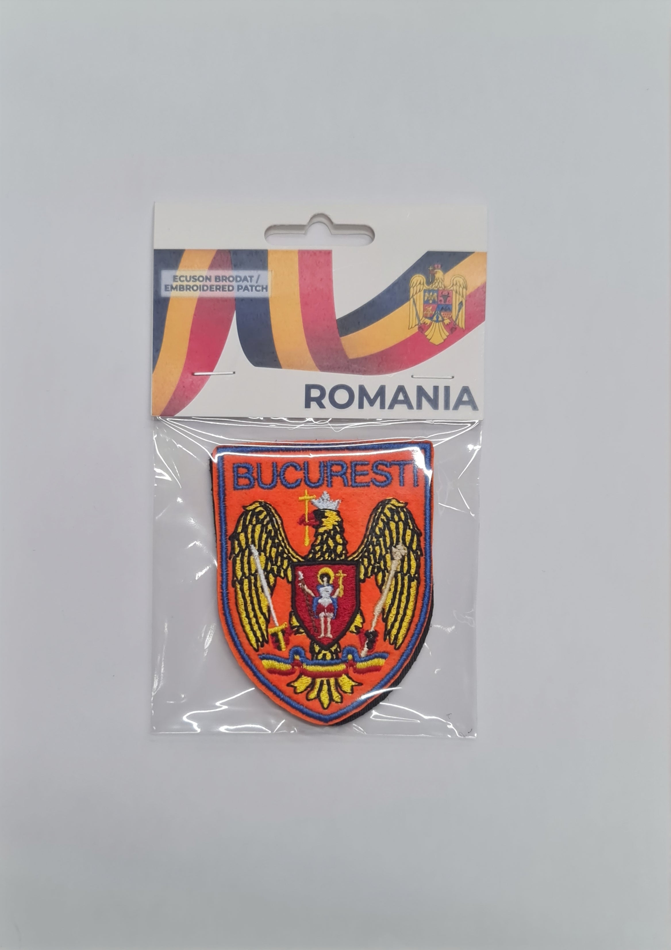 Emblemă / Patch brodată cu velcro adeziv – București