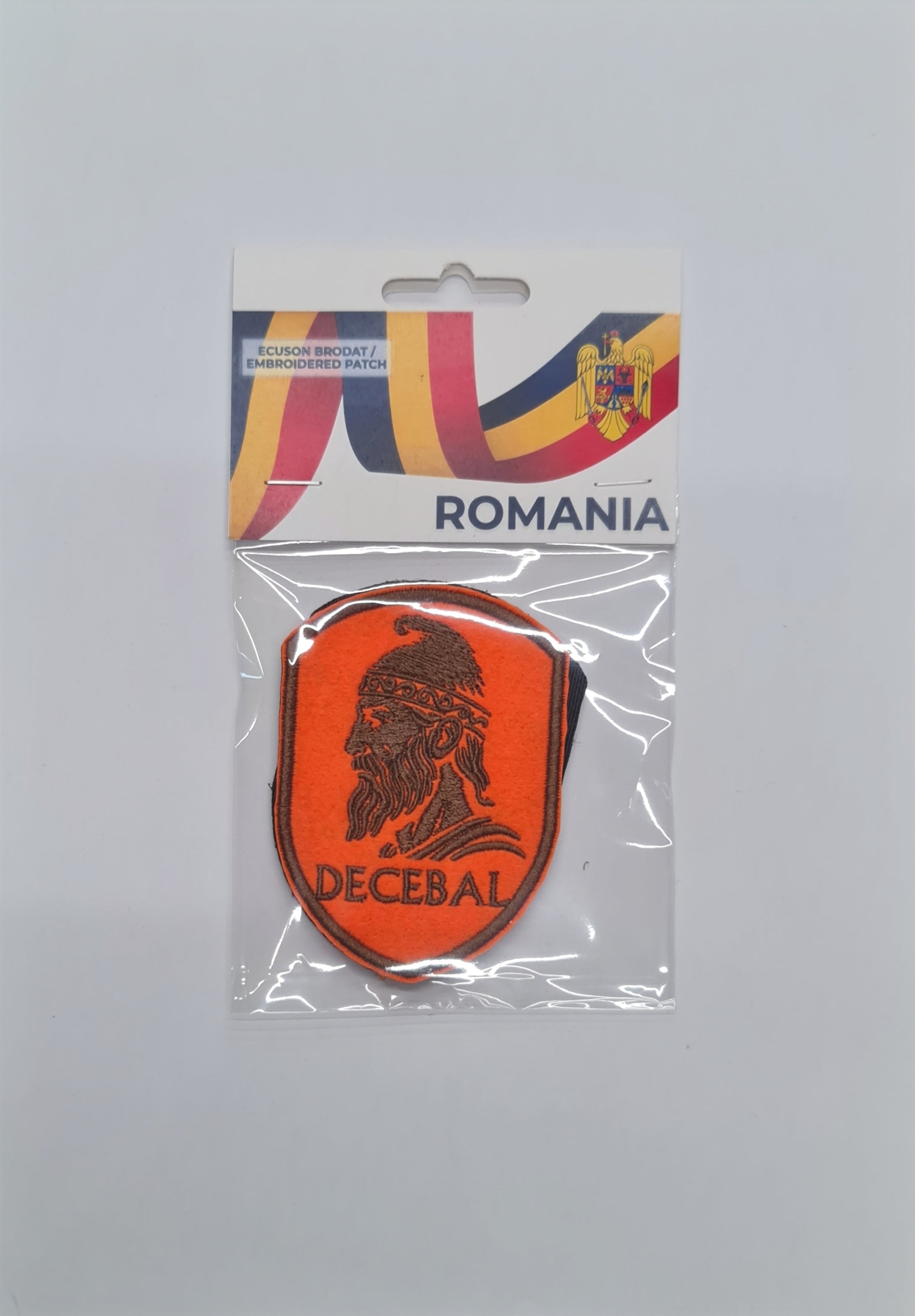 Emblemă / Patch brodată, cu velcro adeziv – Decebal