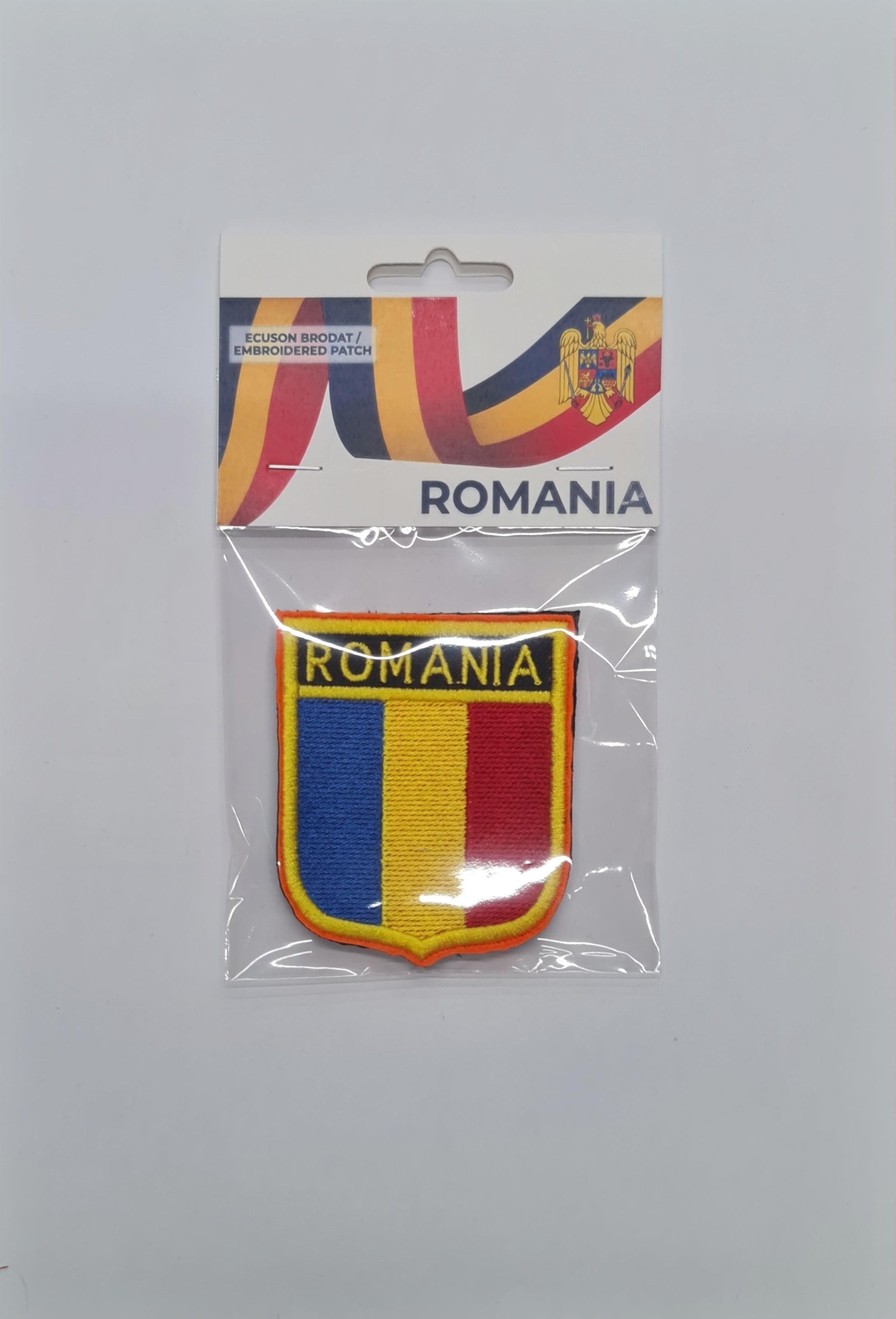 Emblemă / Patch brodată, cu velcro adeziv – România tricoloră