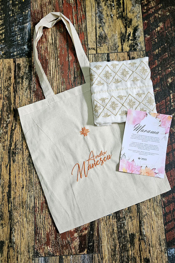 Maramă/ eșarfă, model ”Steaua cu 16 Țăpi”, 230 x 50 cm