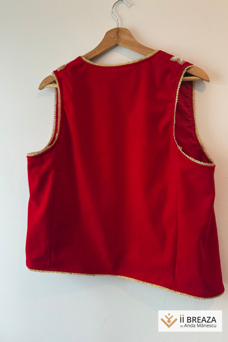 Vestă cu broderie de mărgele - Floare de Aur