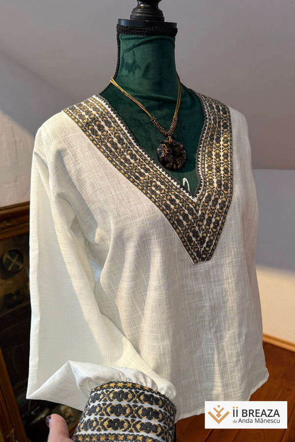 Bluză vintage cu aplicații Soarele si Noaptea