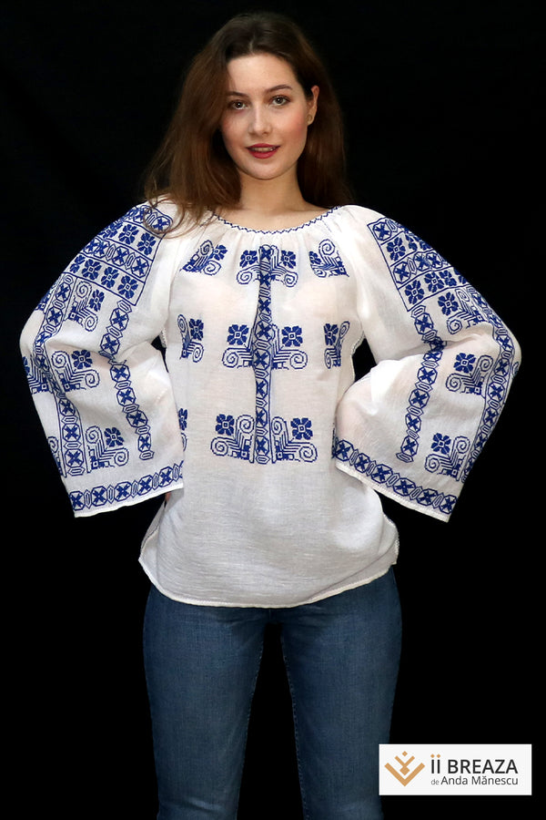 IE Tradiționala de Breaza, model Morișca, broderie manuală